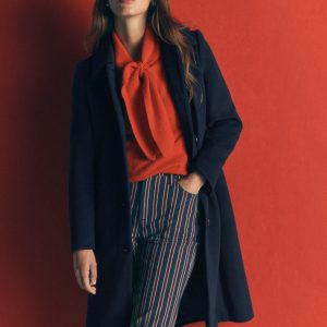 Aylesford Longline Coat-Navy