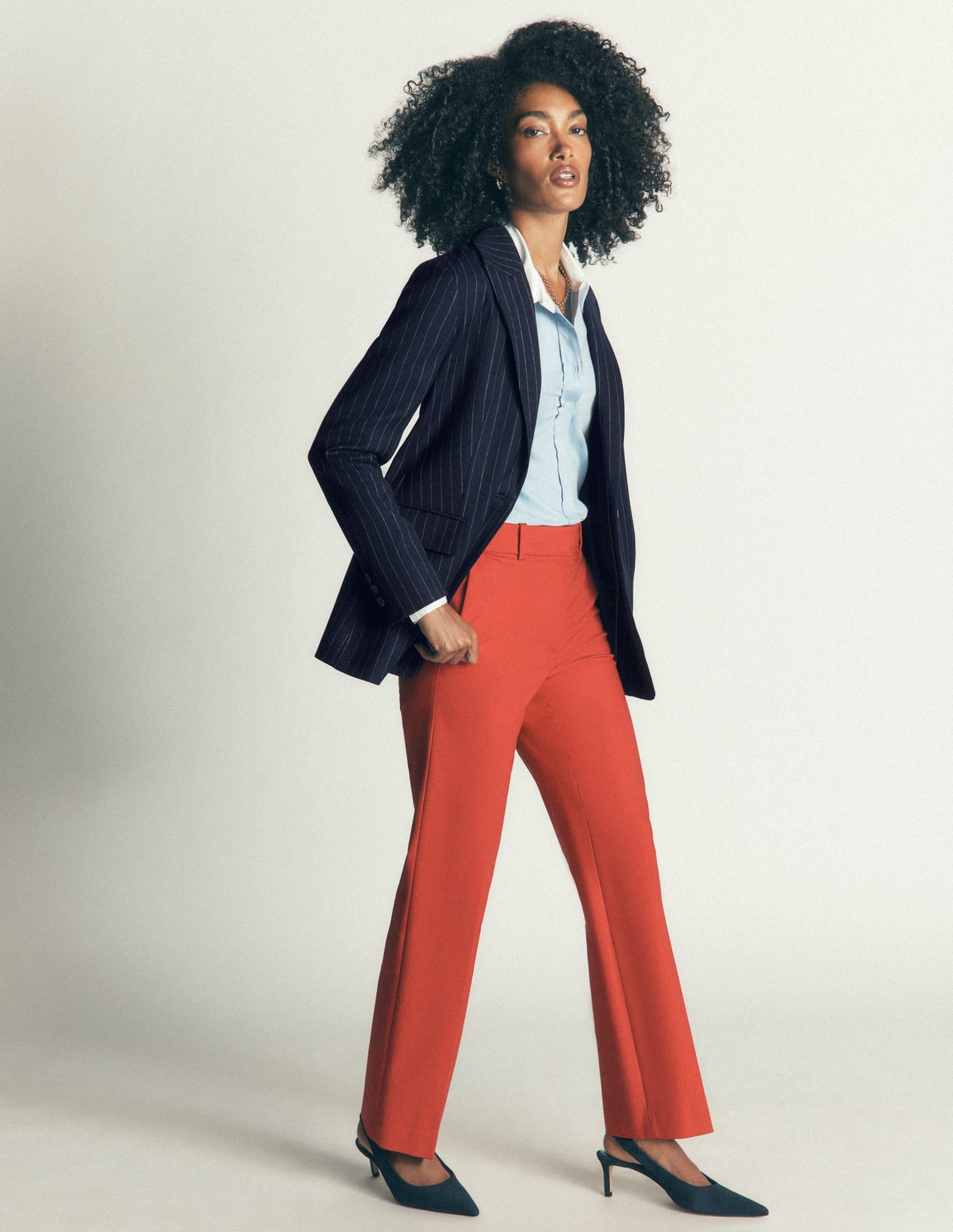 Woodbridge Wool Blend Blazer-Navy Pinstripe - Image 7